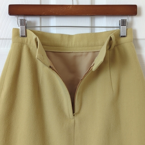 L'Officiel 80's Vintage Wool & Cashmere Blend High Waisted Mini Skirt Pear 6 - Picture 8 of 11